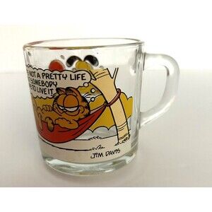 Garfield Glass Mug Vintage 1978 McDonald's Jim Davis Collection